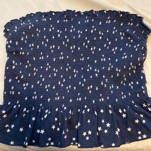 Blue Tube Top With Stars